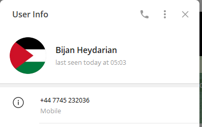 Bijan Heidarian Telegram