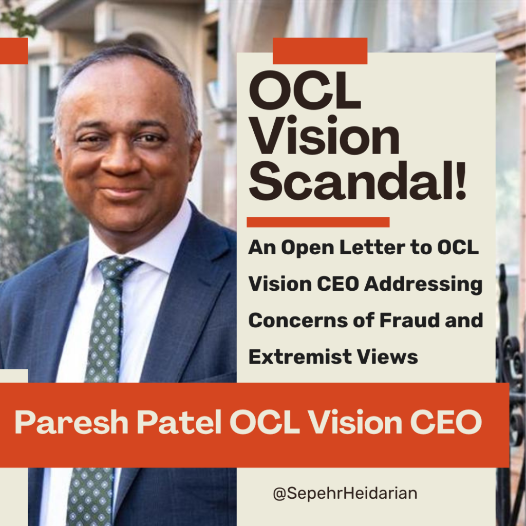 OCL Vision CEO Paresh Patel Under Scrutiny - Unveiling Allegations and Controversies
